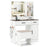 Vanity Desk with Mirror and Lights Farmhouse Makeup Dressing Table-White