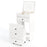 3-in-1 Vanity Set with Cushioned Stool and Flip-up Mirror-White