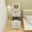 3-in-1 Vanity Set with Cushioned Stool and Flip-up Mirror-White