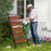 5-Tier Vertical Raised Garden Bed with Wheels and Container Boxes-Brown