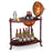 Vintage Globe Rolling Wine Bar Cart with Extra Shelf