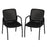 Waiting Room Chair Set of 2 Office Guest Chairs with Ergonomic Mesh Backrest-Black
