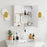 Double Door Bathroom Wall Cabinet with Mirror and Adjustable Shelf