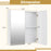 Double Door Bathroom Wall Cabinet with Mirror and Adjustable Shelf