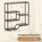 Wall Mounted Wine Rack 6-Tier Hanging Bar Shelf with Bottle Display Shelf and Glass Holder-Rustic Brown