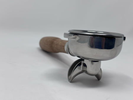 58mm Double Spout Portafilter with Wood Handle