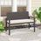 Wicker 2-Seat Bench with Soft Seat Cushion and Metal Frame-White