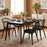 Windsor Dining Chairs Set of 4 with Spindle Backrest-Black