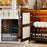 Wine Bar Cabinet with LED Light and Adjustable Shelves-Rustic Brown