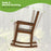 Patio Wood Rocking Chair with PU Seat and Rubber Wood Frame-Brown