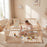 Wooden Baby Playpen Adjustable Large Play Yard for Infants-Natural