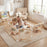 Wooden Baby Playpen Adjustable Large Play Yard for Infants-Natural