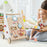 Wooden Baby Walker with Multiple Activities Center for Over 1 Year Old-White