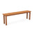 Outdoor 59 Inch Long Patio Dining Backless Wooden Bench with Teak Oil Finish