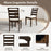 Polyester Upholstered Wooden Dining Chair Set of 2-Walnut