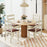 Wooden Dining Chair Set of 2 PU Leather Upholstered Kitchen Armless Chairs-White