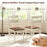 Wooden Dining Chair Set of 2 PU Leather Upholstered Kitchen Armless Chairs-White