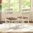 Wooden Dining Chair Set of 2 PU Leather Upholstered Kitchen Armless Chairs-White