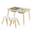 Wooden Kids Activity Table Set with Double-Sided Boards-Natural