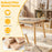 Wooden Kids Activity Table Set with Double-Sided Boards-Natural