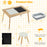Wooden Kids Activity Table Set with Double-Sided Boards-Natural