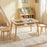 Wooden Kids Activity Table Set with 2 Foldable Storage Bins-Natural