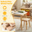 Wooden Kids Activity Table Set with 2 Foldable Storage Bins-Natural