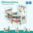 Wooden Kids Grocery Store Playset Pretend Play Supermarket-Green