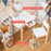 Kids Art Table and Chair Set with Drawer Paper Roll and 2 Markers-White