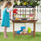 Wooden Potting Bench Table Outdoor Mud Kitchen with Solid Fir Wood Frame-Natural