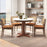 35 Inches Wooden Round Dining Table with Pedestal Base-White