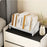 Wooden Tilting Bookcase Small Desktop Bookshelf Organizer for Magazines-White