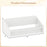 Wooden Tilting Bookcase Small Desktop Bookshelf Organizer for Magazines-White