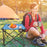 2Pcs Foldable Camping Table Portable Picnic Table Lightweight Travel Desk with 2 Cup Holders/Table Carrying Bag