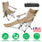 Reclining Camping Chair with Footrest 4-Position Adjustable Outdoor Folding Chair Heavy Duty Portable Camping Lounge Chair with Headrest Cup Holder &