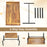 Acacia Wood Coffee Table with Thickened Top and Heavy-duty Metal Legs