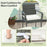 All Weather PE Rattan Bar Chairs Set of 4 with Armrests and Seat Cushions for Porch Backyard