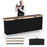 Aluminum Portable Picnic Table with 2-Tier Open Shelves and Spacious Tabletop