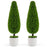 2 Pack 3 Feet Artificial Cedar Teardrop Shaped Bush with Plastic Nursery Pot-Green