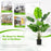 4 Feet Artificial Monstera Deliciosa Tree with 10 Leaves of Different Sizes