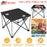 2Pcs Foldable Camping Table Portable Picnic Table Lightweight Travel Desk with 2 Cup Holders/Table Carrying Bag