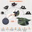 3-4 Person Pop Up Tent Automatic Setup Camping Tent Waterproof Instant Setup Tent with 2 Mosquito Net Windows Carrying Bag for Hiking Climbing Adventu