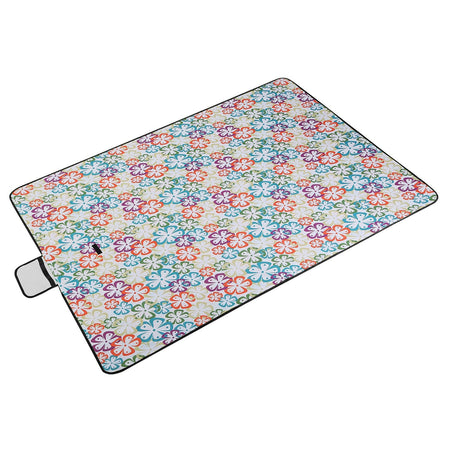 60" x 78" Waterproof Picnic Blanket Handy Mat with Strap Foldable Camping Rug for Camping Hiking Grass Travelling