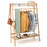 Bamboo Clothing Rack with Storage Shelves-Natural