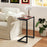 C-shaped Waterproof Outdoor Side End Table with Ceramic Top