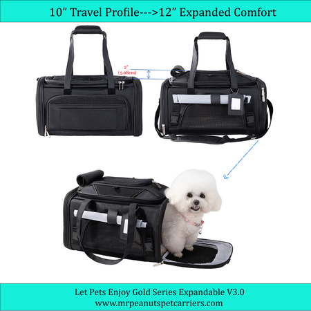 Mr. Peanut's Gold Series Expandable V3.0 Pet Carrier - Updated Model Landing 9/15