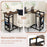 C-shaped End Table with Charging Station and Retractable Tabletop-Coffee