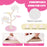 Multi-Layer Cat Tree Cat Tower with 2 Cat Perches 2 Platforms-Pink