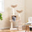 48 Inch Cattail Cat Tower with Sisal Scratching Posts Perch and Condo-Beige