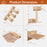 Cat Wall Furniture Set of 4 with Hammock 2-step Cat Tree and Perch-Natural